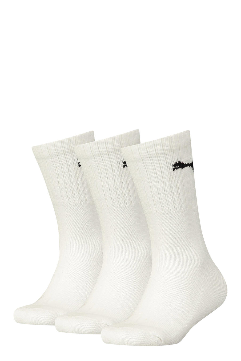 Puma sokken met logo - wit (set van 3)