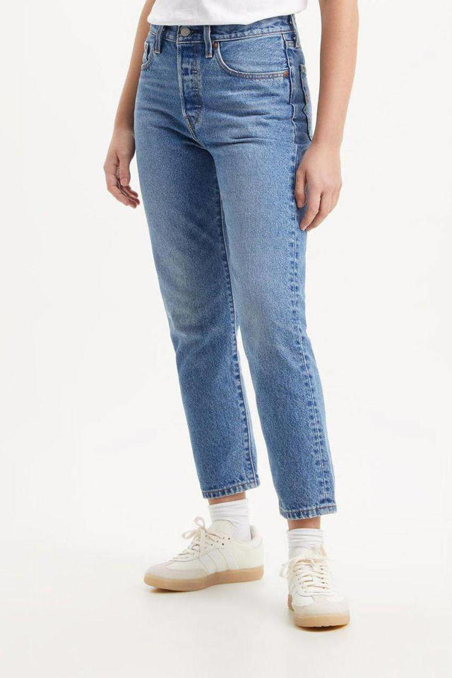 Levi's 501 high waist fit jeans medium indigo | wehkamp
