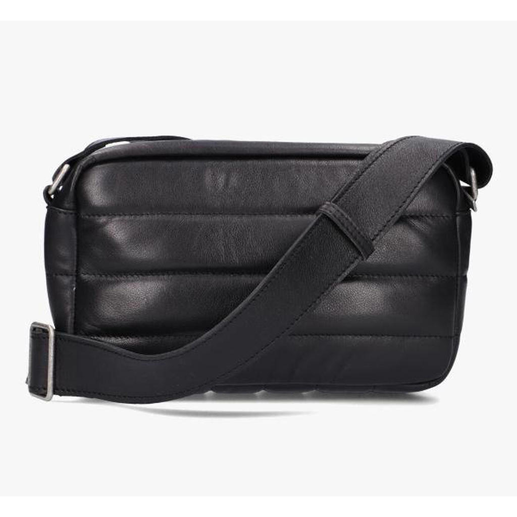 Shabbies Amsterdam leren crossbody tas zwart
