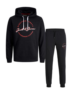 Jack&Jones hoodie + joggingbroek JJESTAMP black