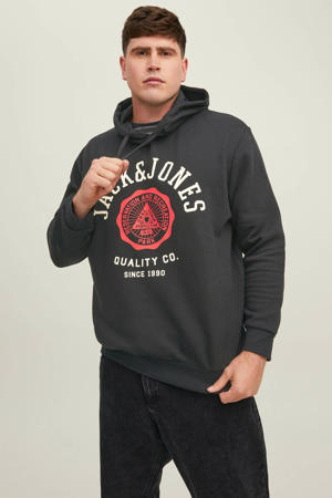 hoodie JJELOGO Plus Size met logo black