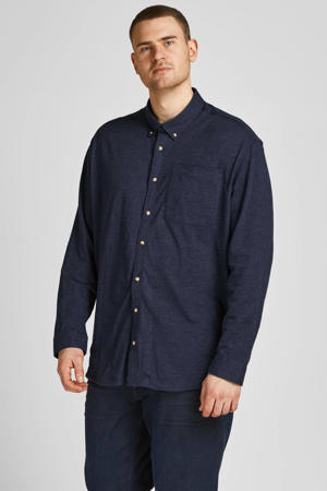 gemêleerd oversized overhemd JJEPIQUE Plus Size navy blazer