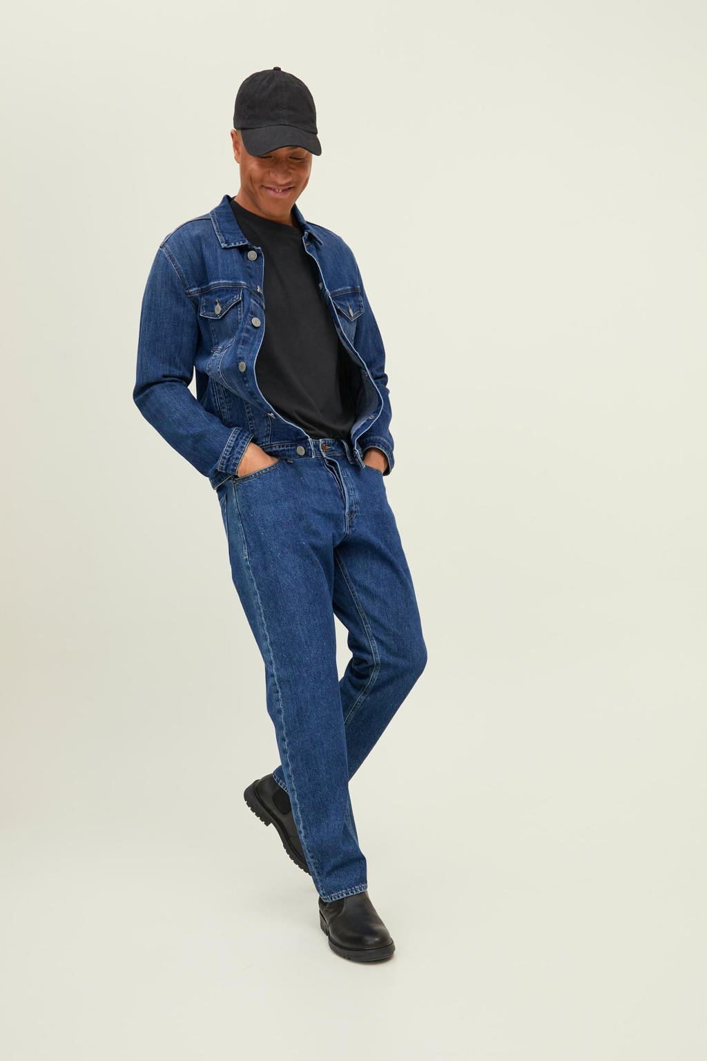 JACK & JONES JEANS INTELLIGENCE loose fit jeans JJICHRIS JJORIGINAL 274 blue denim