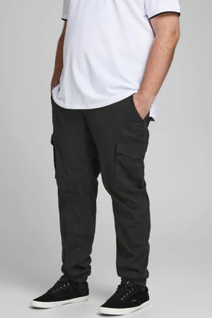tapered fit broek JPSTPAUL JJFLAKE Plus Size zwart