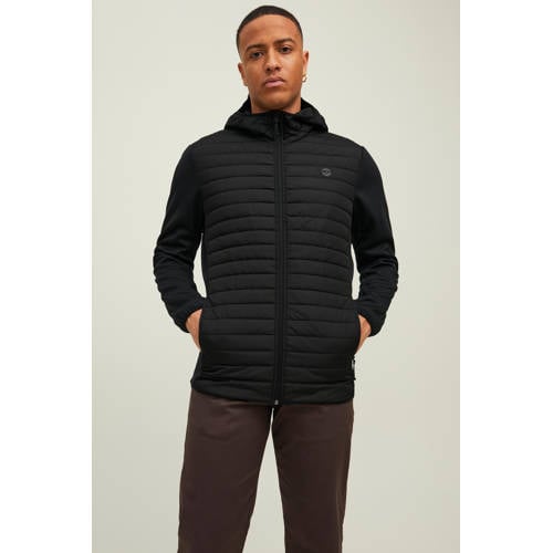 JACK & JONES ESSENTIALS gewatteerde jas JJEMULTI black afbeelding