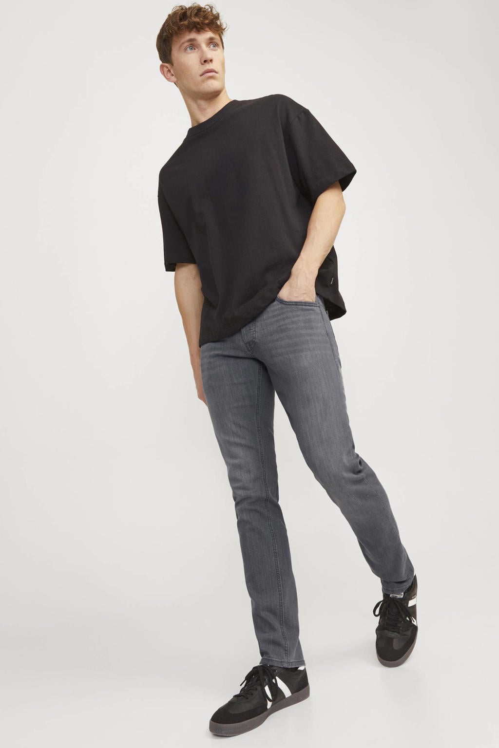 JACK & JONES JEANS INTELLIGENCE slim fit jeans JJIGLENN JJORIGINAL am 905 grey denim