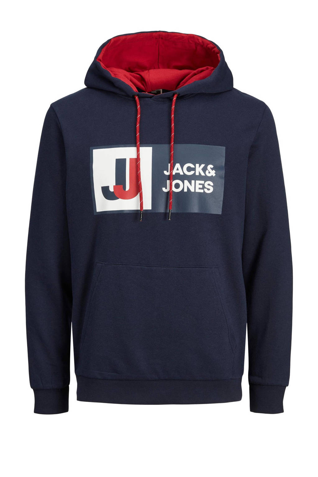 JACK & JONES CORE hoodie JCOLOGAN  met logo navy blazer