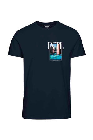 regular fit T-shirt JORBOOSTER met printopdruk navy blazer