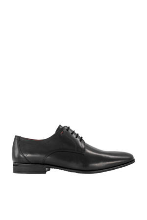   leren veterschoenen zwart
