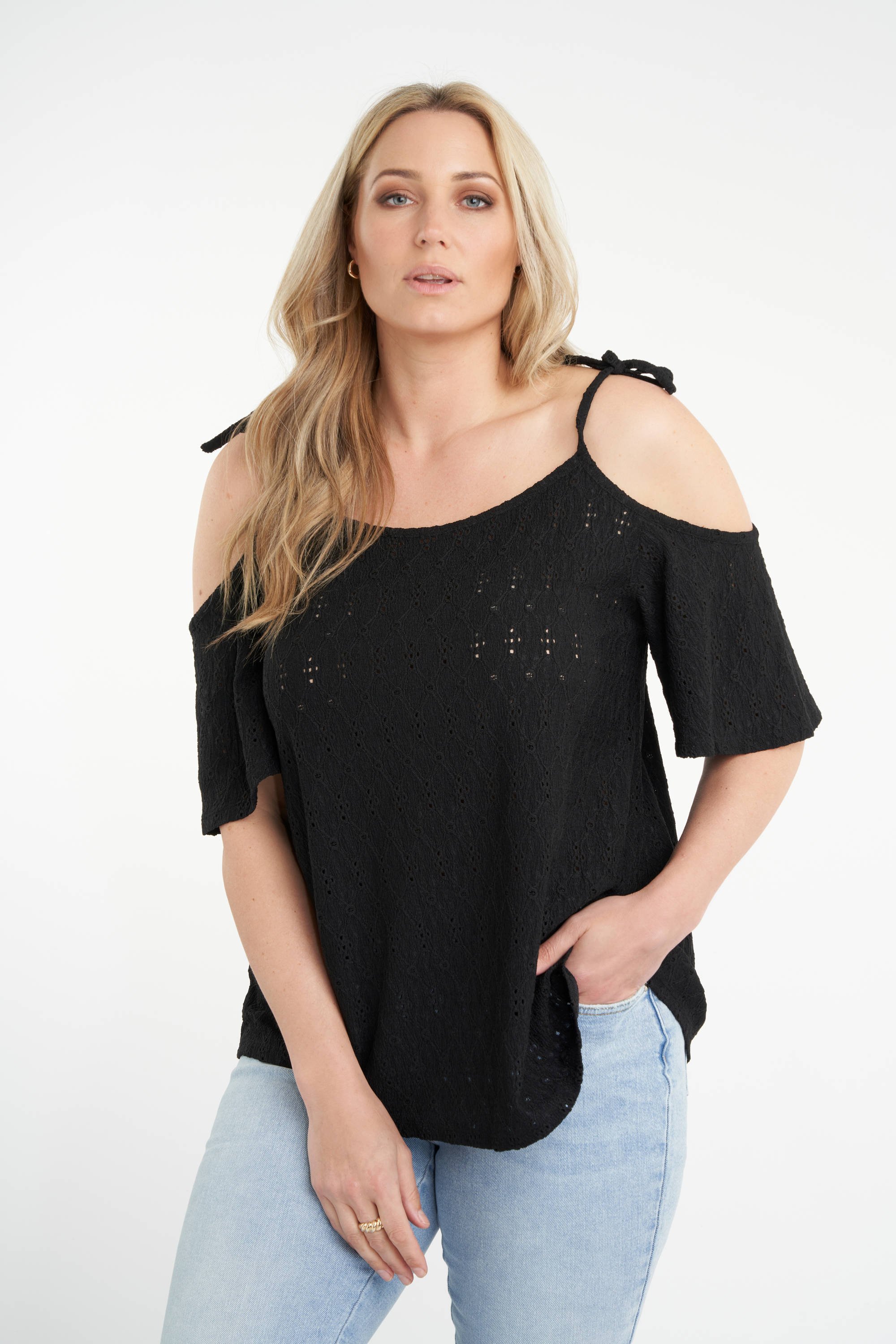 Off shoulder trui online wehkamp