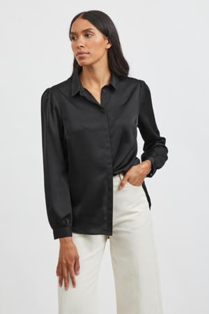 blouse VIELLETTE  van gerecycled polyester zwart
