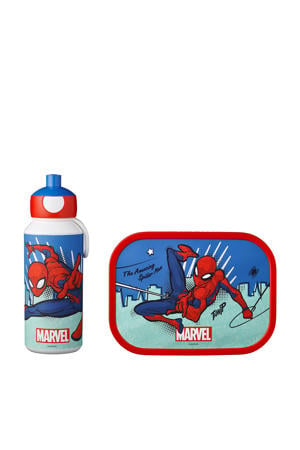 campus lunchset Spiderman (lunchbox+ pop-up fles)