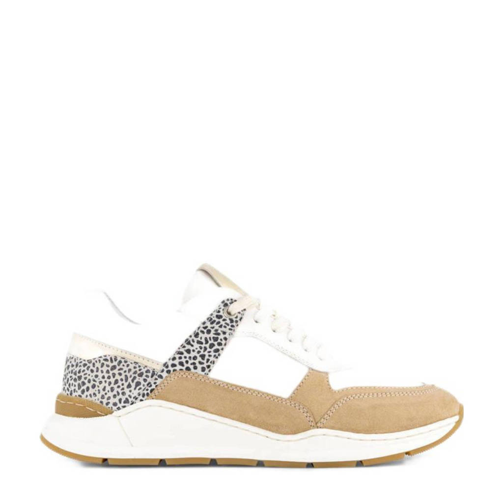 5th Avenue leren sneakers wit/beige wehkamp