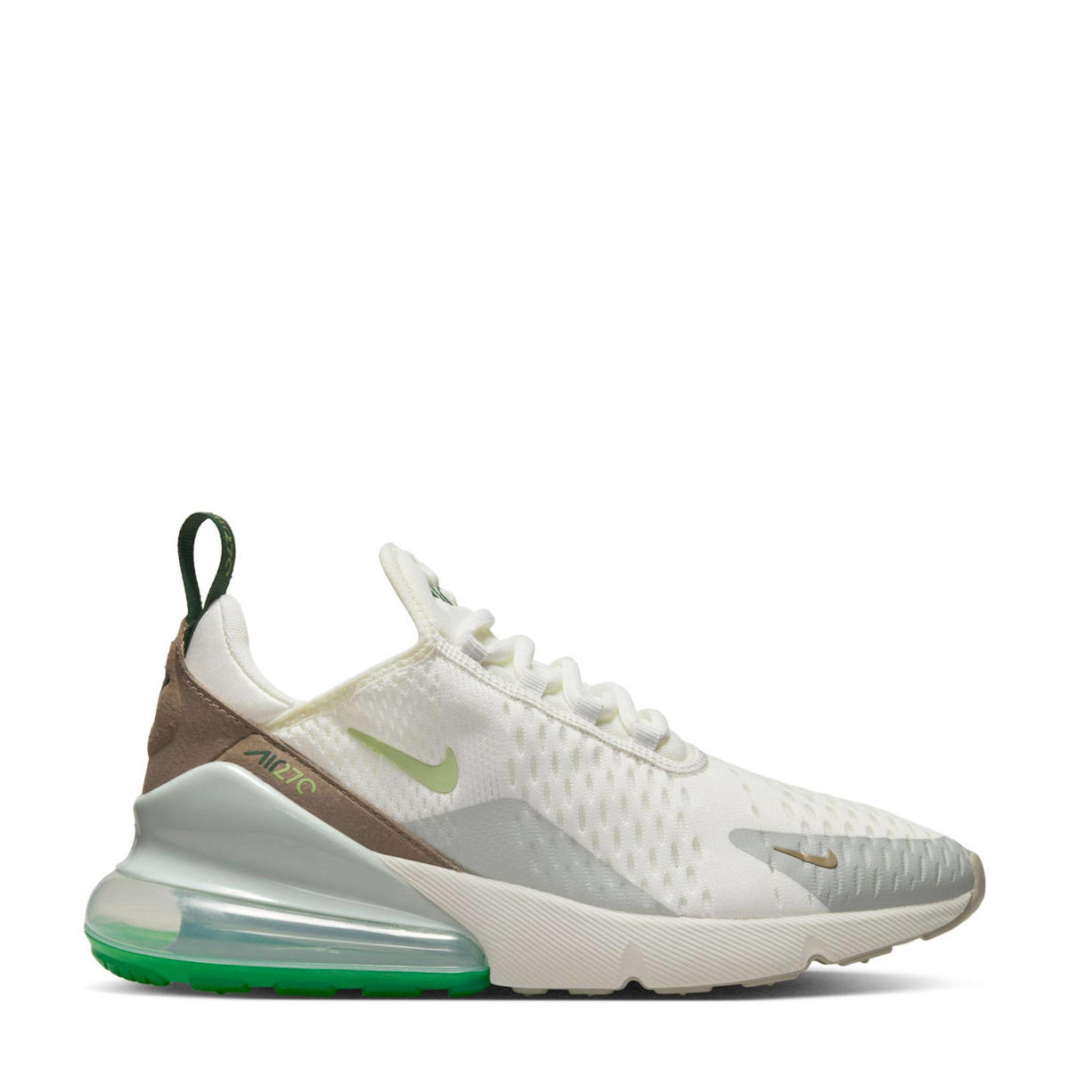Nike Air Max 270 sneakers wit/lichtbruin/groen | wehkamp