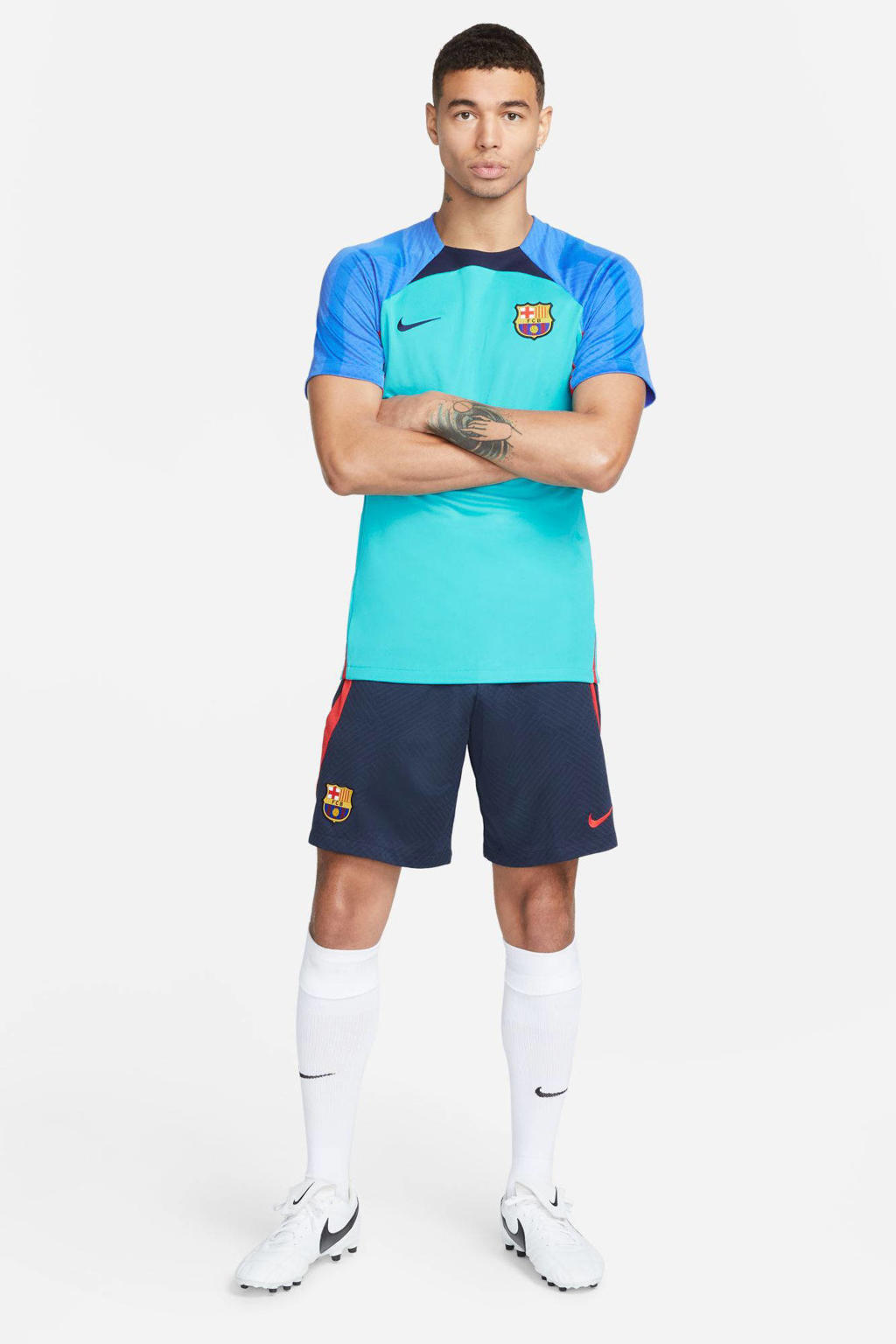 Nike Senior FC Barcelona voetbalshirt aqua/blauw