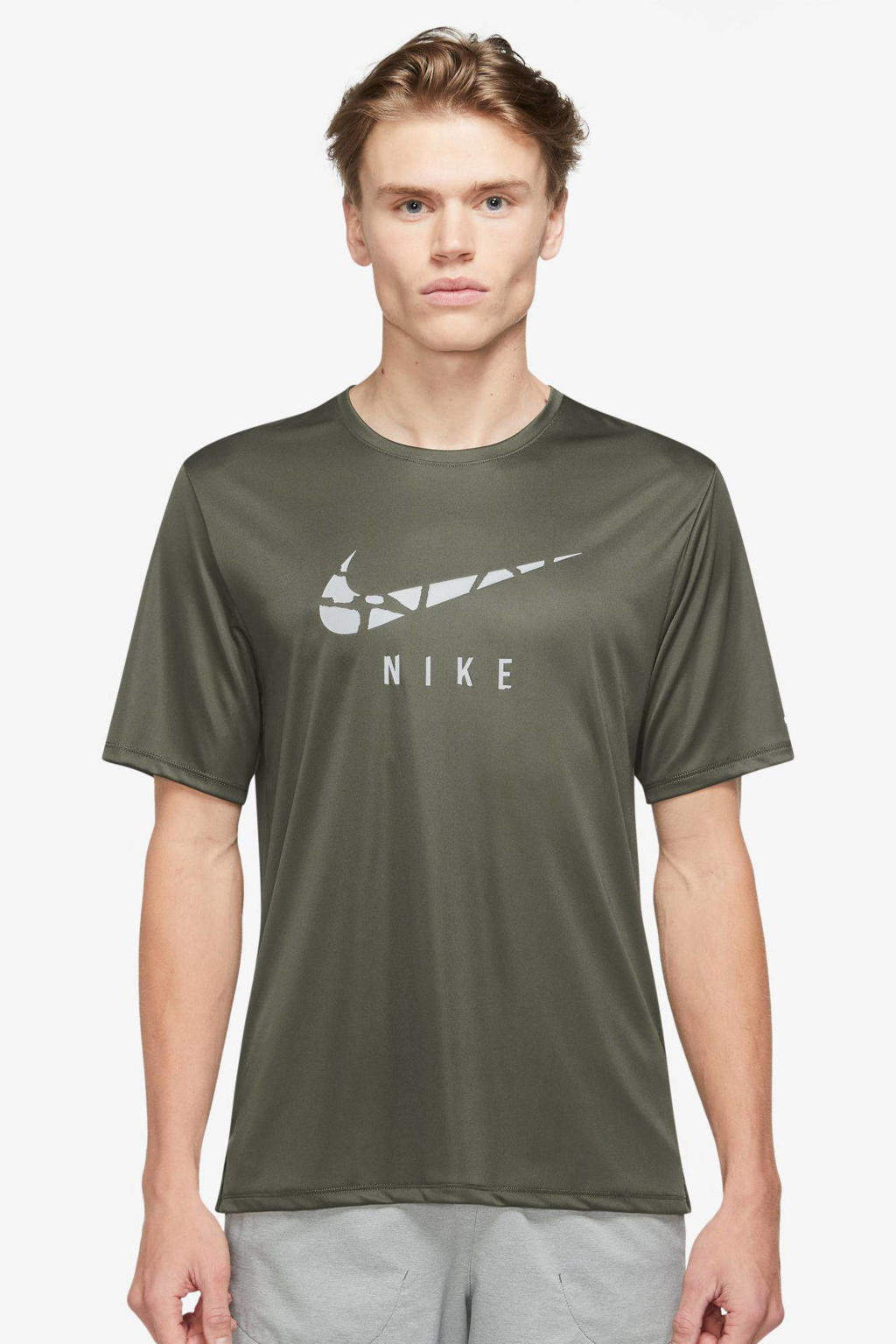Nike   hardloopshirt donkergroen