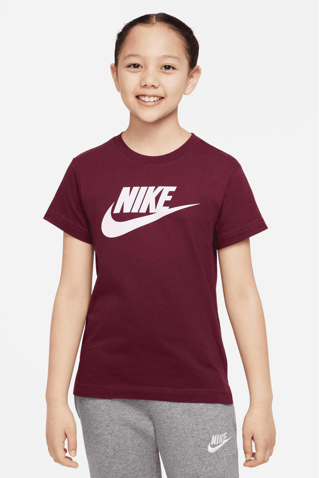 Nike T-shirt donkerrood
