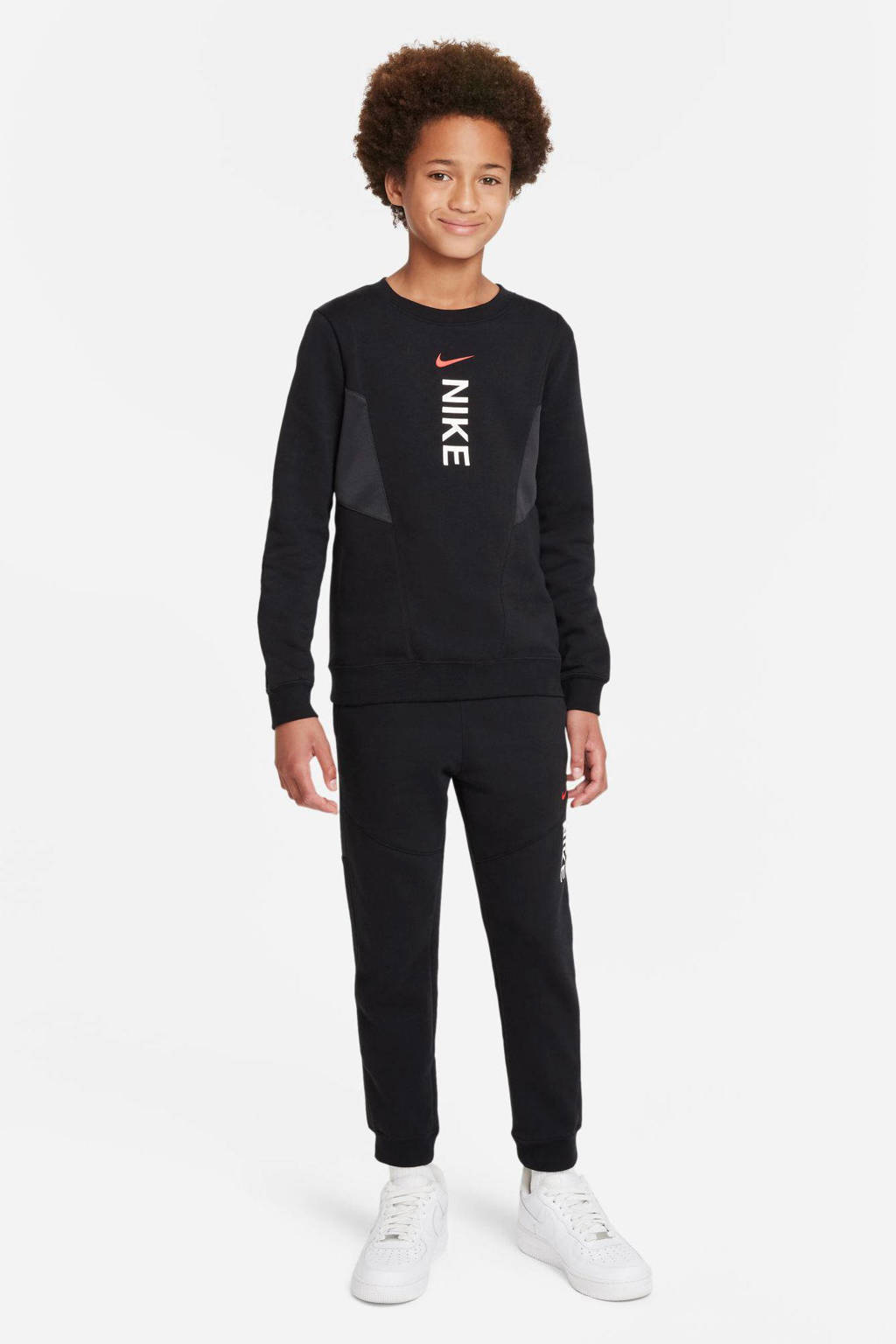 Nike sweater met logo zwart/wit