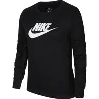 Nike longsleeve met logo zwart/wit