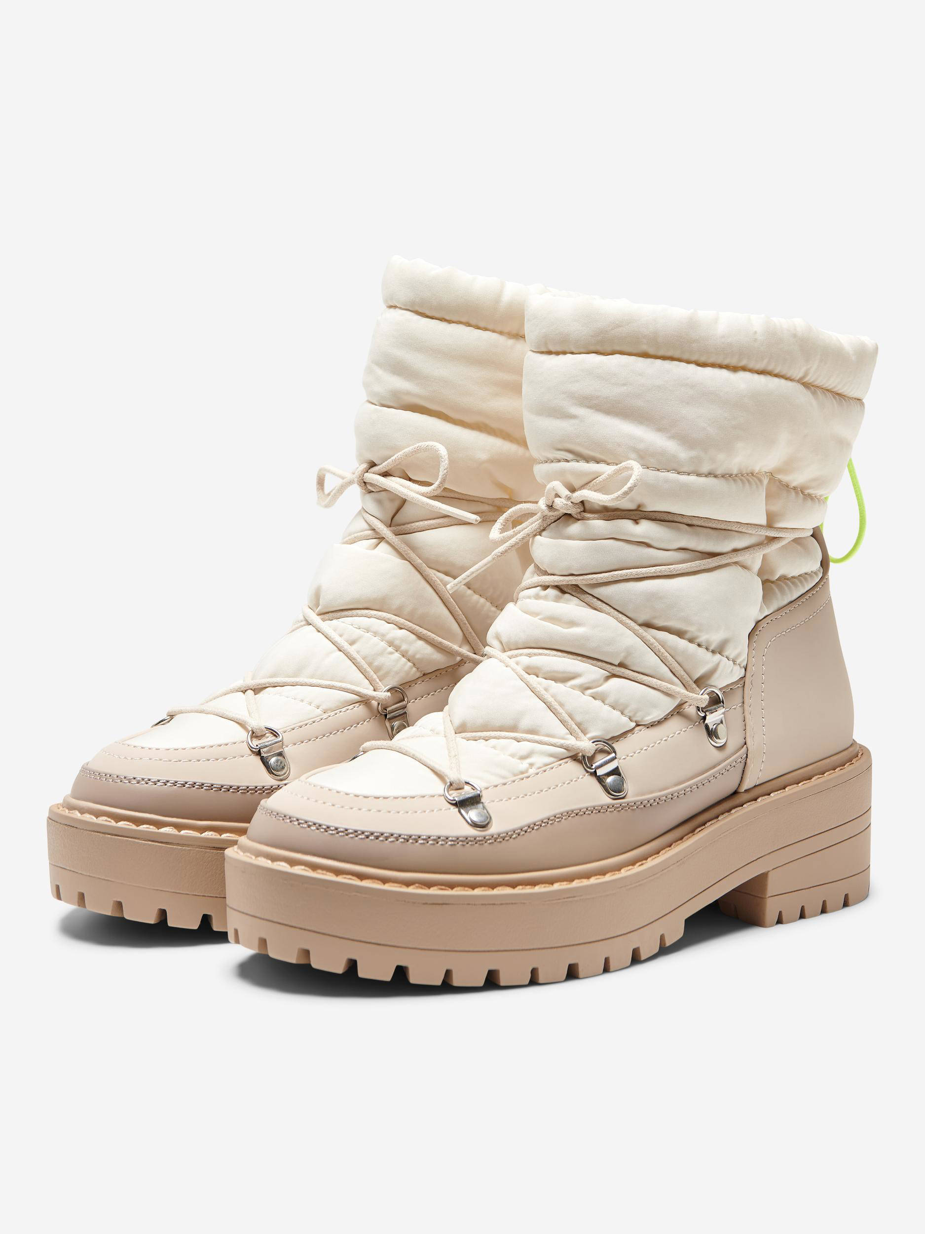 ONLY ONLBRANDIE snowboots beige/off white | wehkamp