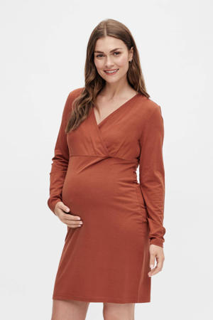 zwangerschaps- en voedingsjurk MLMINA brique