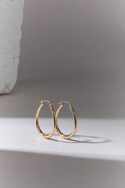 thumbnail: Club Manhattan oorbellen Oval Hoops goudkleurig