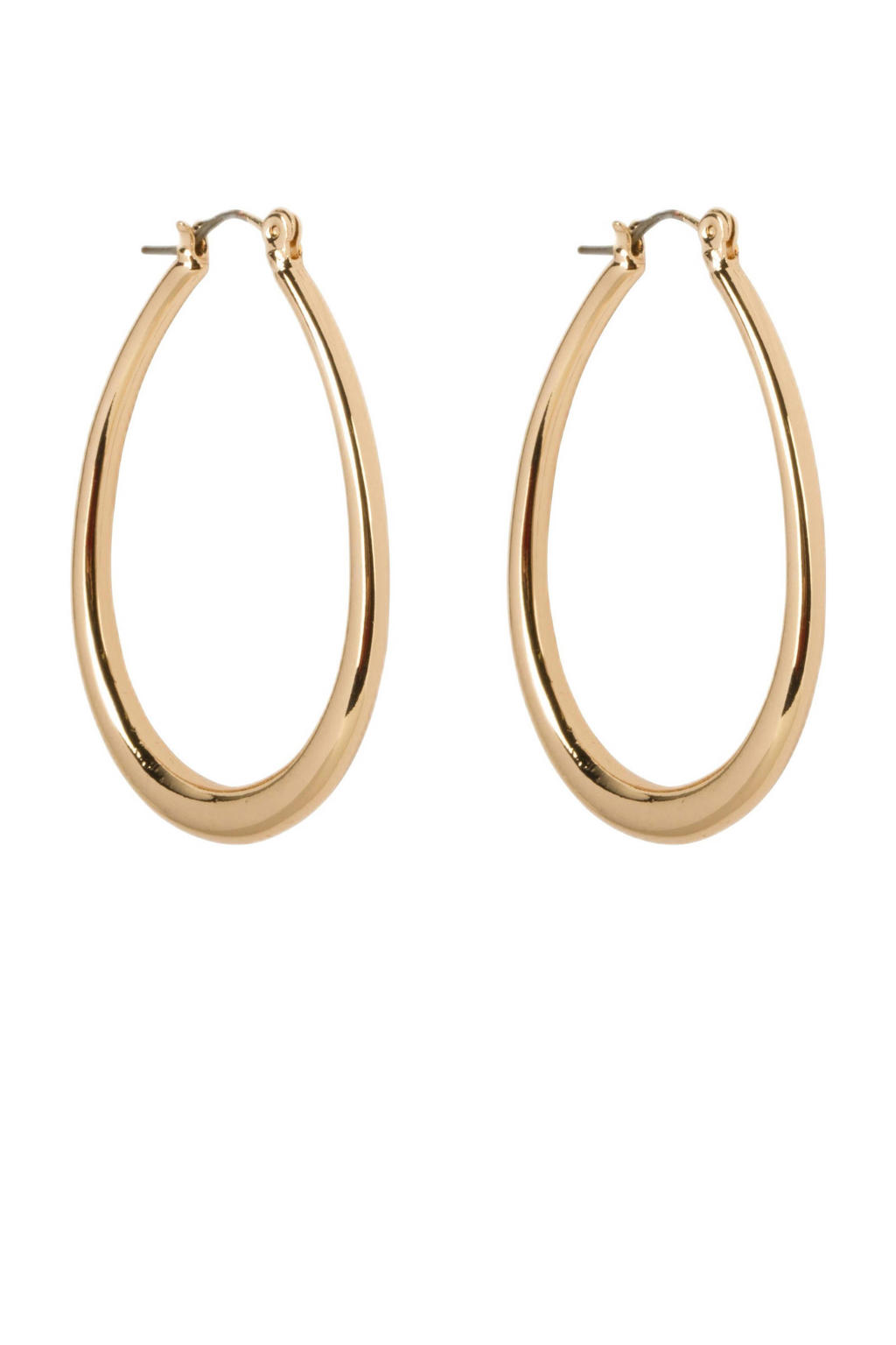 Club Manhattan oorbellen Oval Hoops goudkleurig