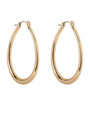 thumbnail: Club Manhattan oorbellen Oval Hoops goudkleurig