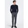 ONLY & SONS viscose slim fit geruite chino - donkerblauw