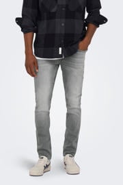 thumbnail: ONLY & SONS slim fit jeans ONSLOOM 3227 grey denim