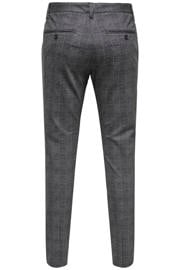 thumbnail: ONLY & SONS slim fit geruite chino - zwart