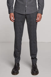 thumbnail: ONLY & SONS geruite slim fit pantalon ONSMARK zwart