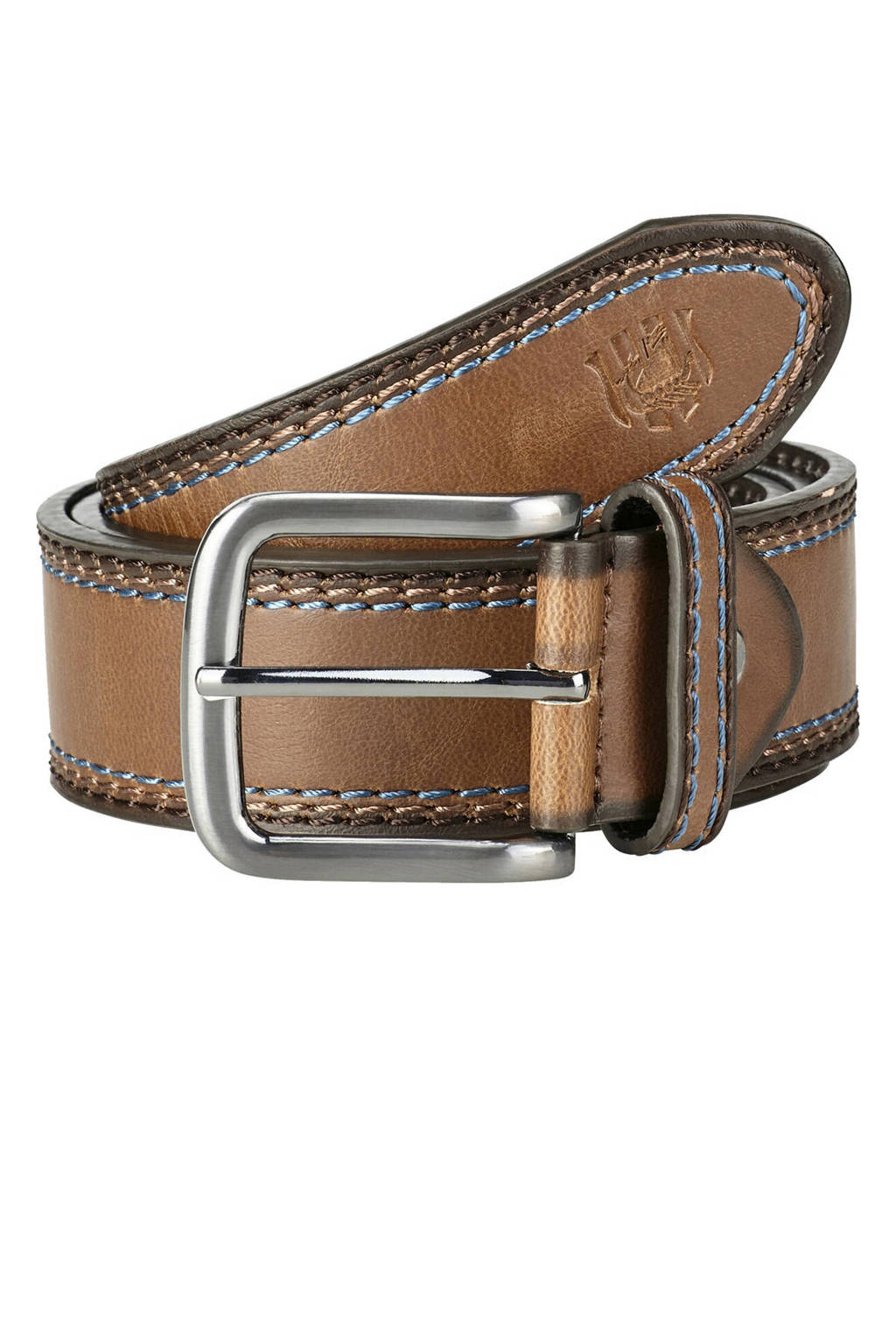 Jan Vanderstorm Plus Size leren riem WALRAM bruin