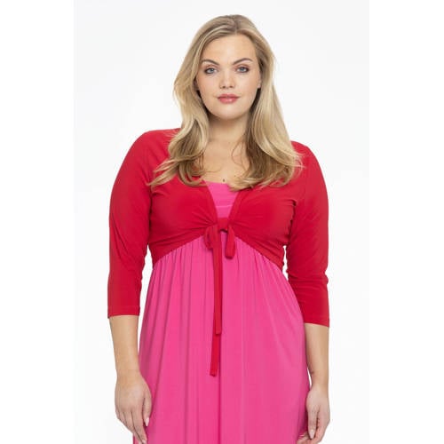 YOEK bolero DOLCE van travelstof rood afbeelding