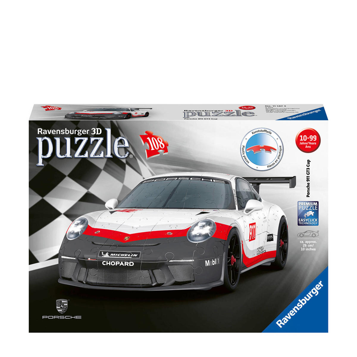 Pakistan Airco Voorzichtigheid Ravensburger Porsche GT3 Cup 3D puzzel 108 stukjes | wehkamp