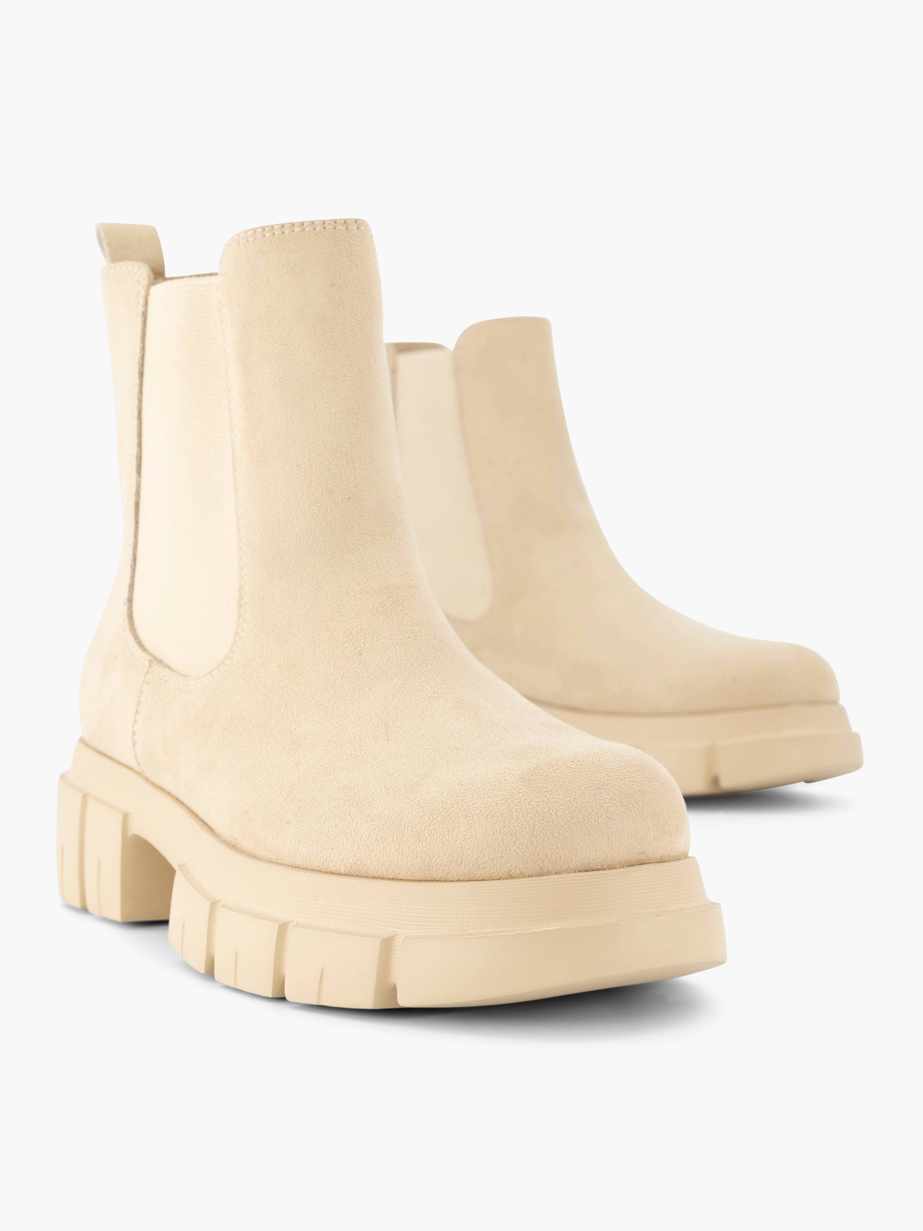 Oxmox chelsea boots beige | wehkamp