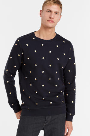 sweater van biologisch katoen dark navy