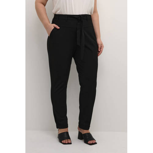 Kaffe Curve regular fit broek zwart afbeelding