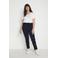 Kaffe Curve regular fit broek donkerblauw