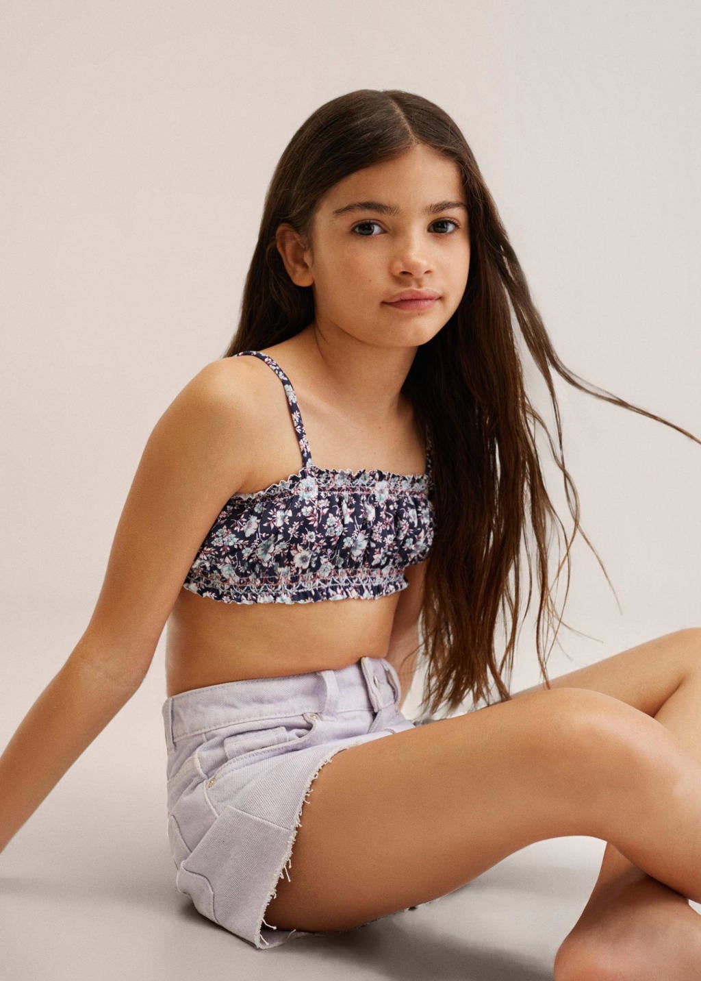Gesmoktes Hipster-Tankini-Set für Mädchen