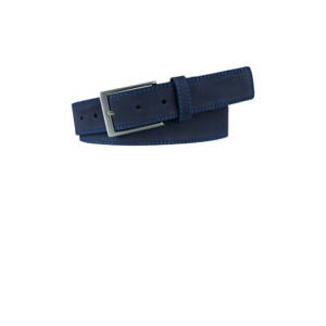 leren riem donkerblauw