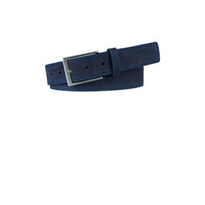 leren riem donkerblauw