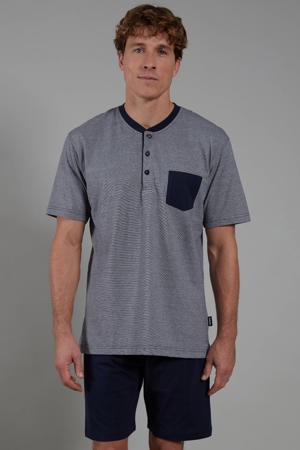 +size shortama grijs/donkerblauw