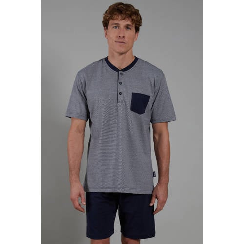 CECEBA +size shortama grijs/donkerblauw afbeelding