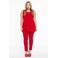 YOEK Loretta's Favourites slim fit broek van travelstof DOLCE rood
