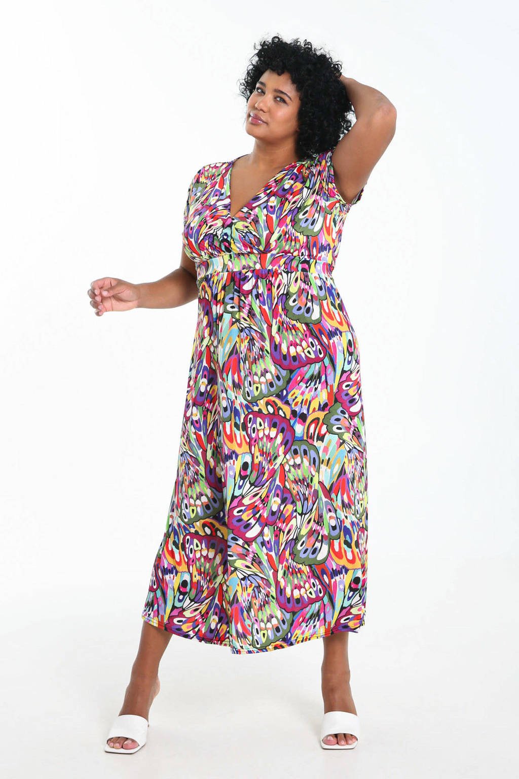 Regeneratief Herhaald Verbonden Paprika jurk met all over print multicolor | wehkamp