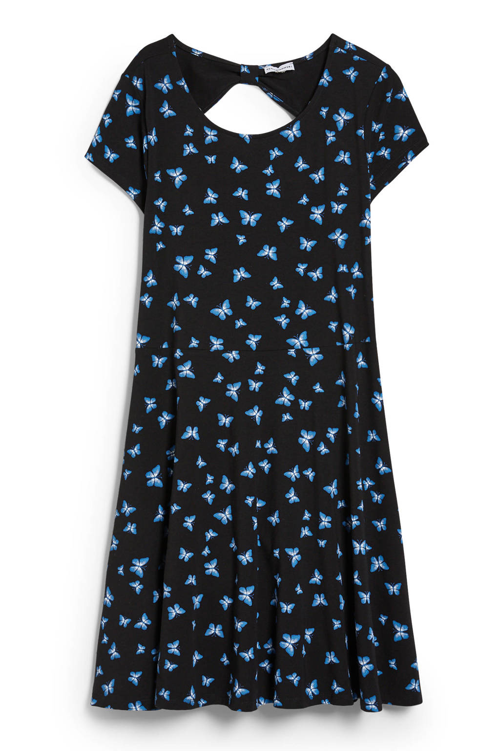 C&A Clockhouse A-lijn jurk met dierenprint zwart/blauw