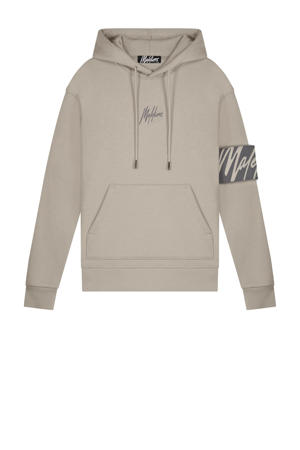 hoodie met logo en patches grijs