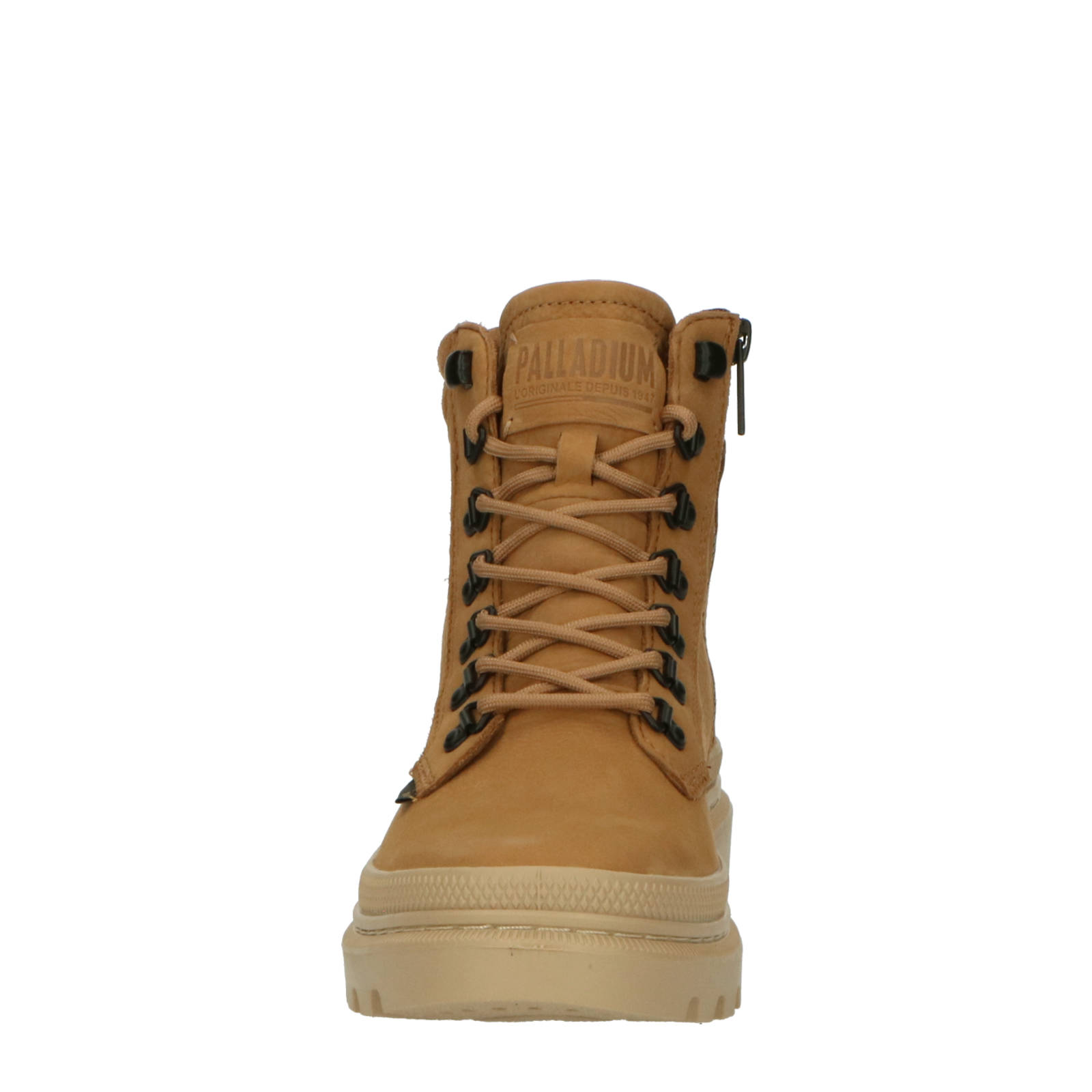 Palladium leren veterboots camel | wehkamp