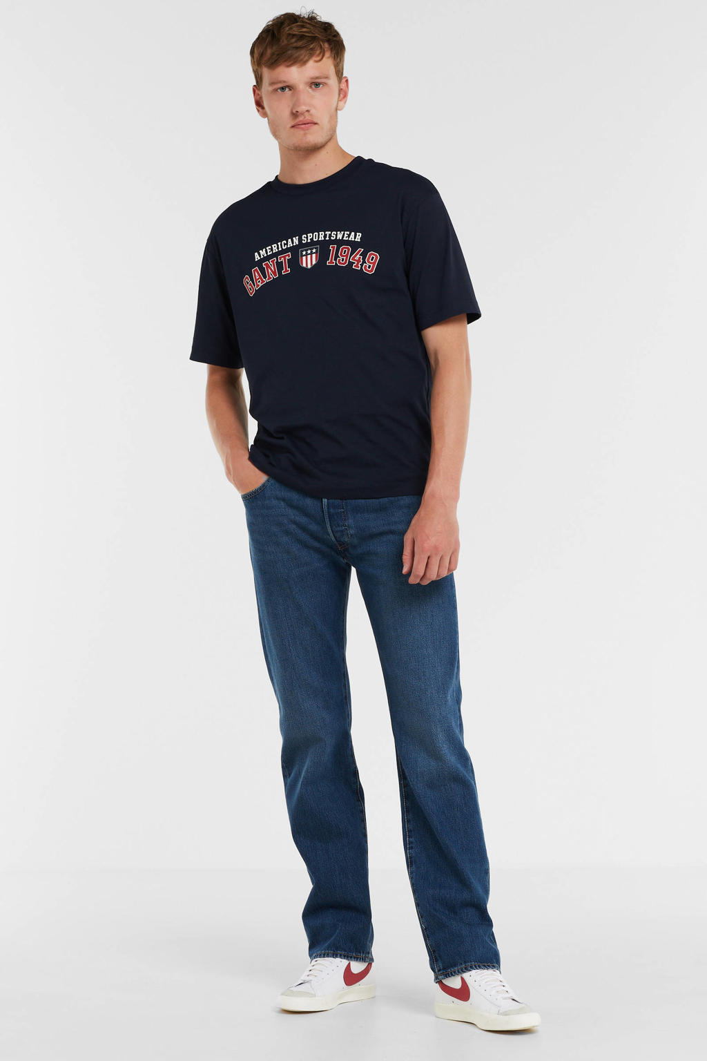Levi's 501 straight leg jeans medium indigo